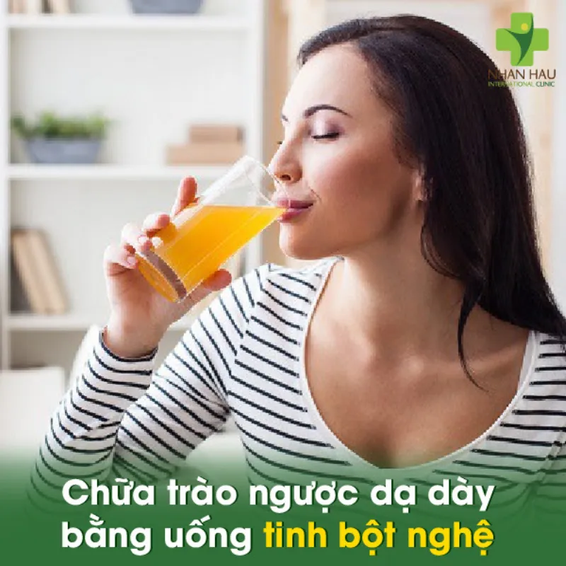 Chữa trào ngược dạ dày bằng uống tinh bột nghệ