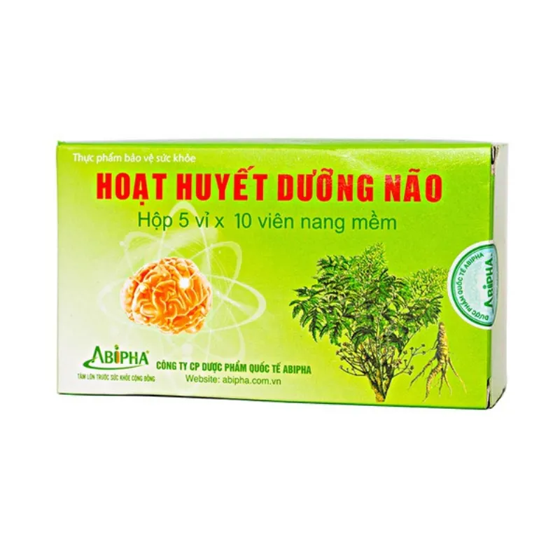 Hoạt huyết dưỡng não ABIPHA hộp 50 viên