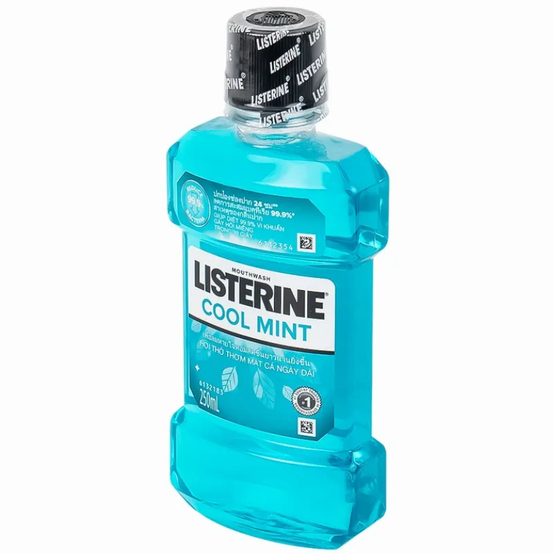 Nước súc miệng Listerine Cool Mint hỗ trợ viêm nướu, sâu răng, hôi miệng (250ml) 1