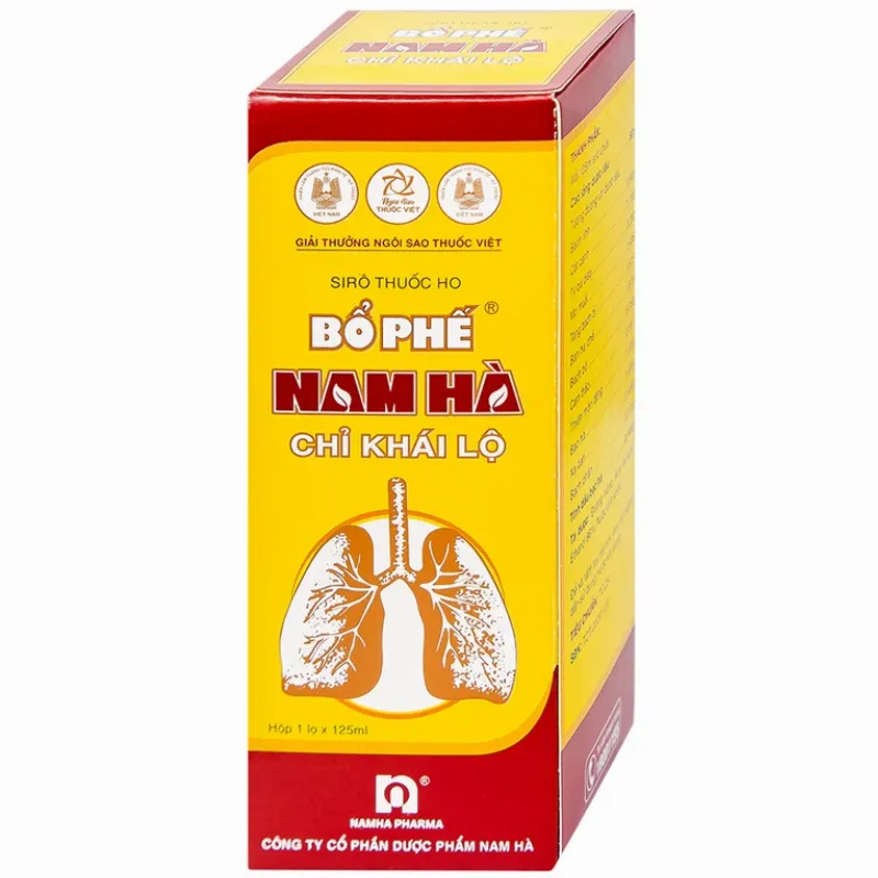 Siro ho bổ phế Nam Hà Chỉ Khái Lộ điều trị ho cảm mạo, ho gió, ho khan (125ml)