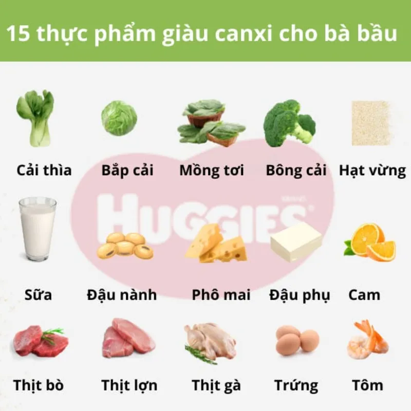 Thực phẩm giàu canxi nào tốt cho mẹ bầu