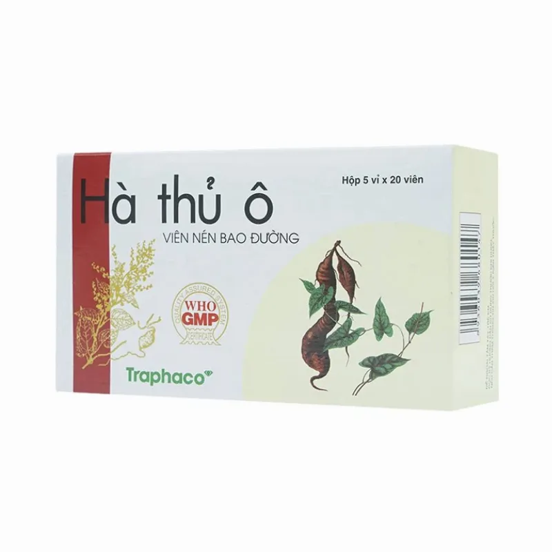 Thuốc Hà Thủ Ô Traphaco điều trị đau lưng, mỏi gối, di mộng tinh (5 vỉ x 10 viên)