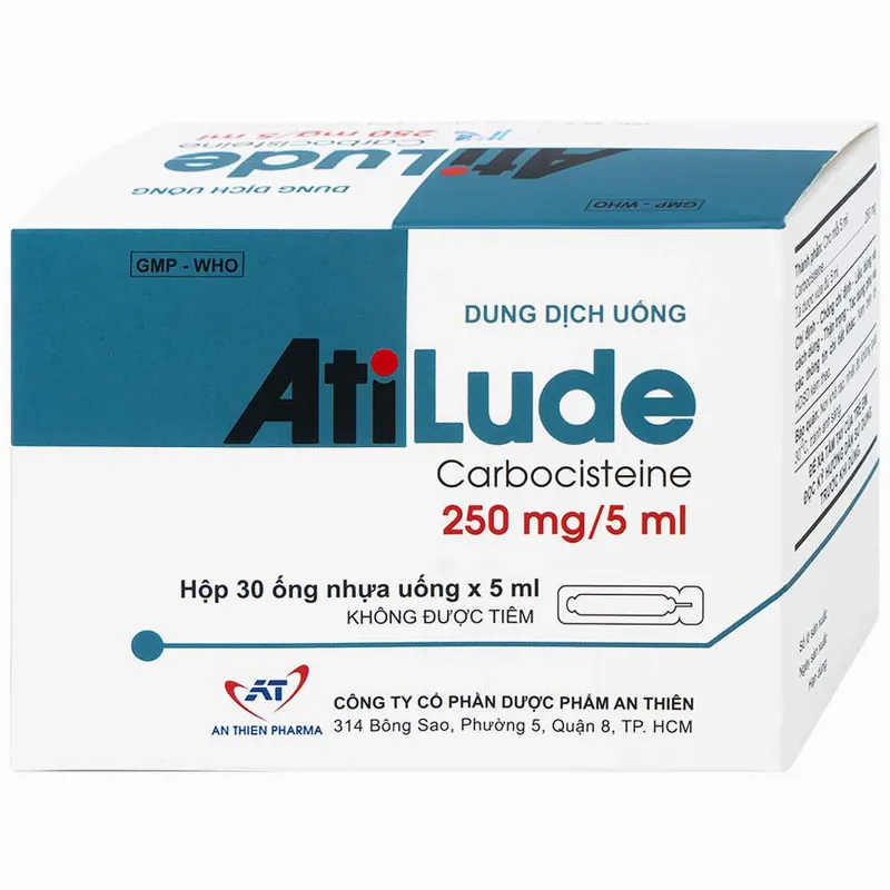 Thuốc Medi-Ambroxol Medisun tiêu chất nhầy đường hô hấp (30 ống x 5ml)