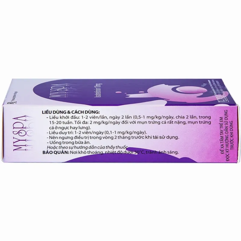 Viên nang mềm MySpa Medisun điều trị các dạng mụn trứng cá nặng (3 vỉ x 10 viên)